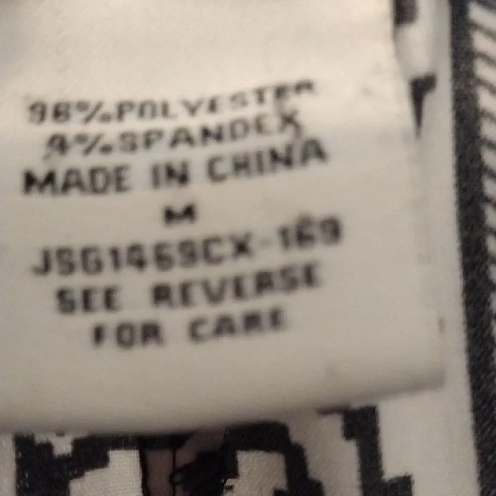Black and White Patterned Pants